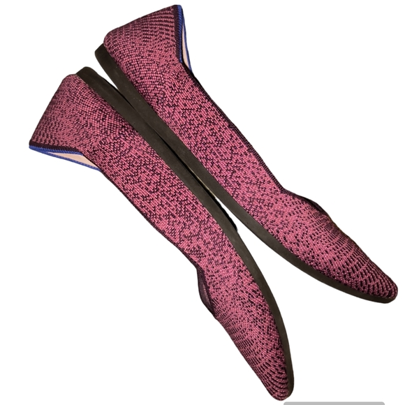 Rothy’s Limited Edition Rare Fig Python Print Point Flats Slip On Purple Size 8W - Picture 5 of 11